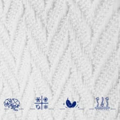 Bed Blanket | Soft 100% Cotton | Herringbone Design | All-Season Thermal Layering By California Design Den -Bedding Sale Store GUEST 09b967b3 c074 4724 a76f b07cddf37ec9