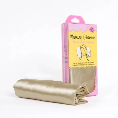 Morning Glamour Standard Satin Solid Pillowcase Gold 1 Morning Glamour Standard Satin Solid Pillowcase Gold