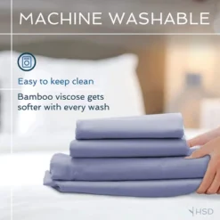 Hotel Sheets Direct Rayon Made From Bamboo Fiber Cooling Moisture Wicking 4 Piece Sheet Set With Standard Pillowcases, Queen, Mellow Yellow -Bedding Sale Store GUEST 0d9c3f0f 690e 467f bc53 47e9534ea7ba