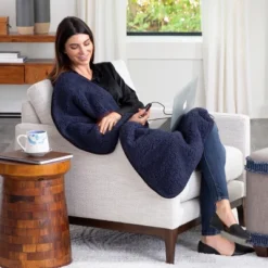 Heated Blanket 2-Pack - USB-Powered Fleece Throw Blankets For Travel, Home, Office, Or Camping - Winter Car Accessories By Stalwart (Navy Blue) -Bedding Sale Store GUEST 100f2974 fd1d 4c49 9ee0 565ef8920b47