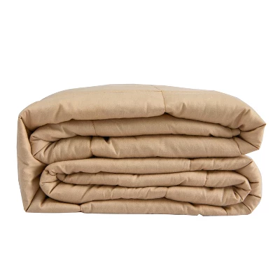 48"x72" 20lbs Solid Cotton Weighted Bed Blanket Tan - Pur Serenity 2 48"x72" 20lbs Solid Cotton Weighted Bed Blanket Tan - Pur Serenity - Image 2