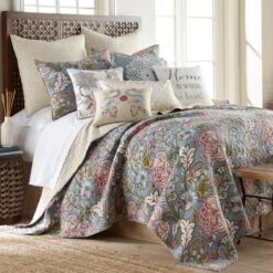 Calafel Floral Quilt And Pillow Sham Set - Levtex Home -Bedding Sale Store GUEST 10aee31e 7e5f 4e75 8a87 d2458dcf3318