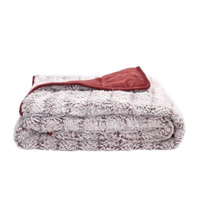 50"x60" Machine Washable Brushed Faux Fur To Mink Weighted Throw Blanket - Dream Theory 5 50"x60" Machine Washable Brushed Faux Fur To Mink Weighted Throw Blanket - Dream Theory - Image 5