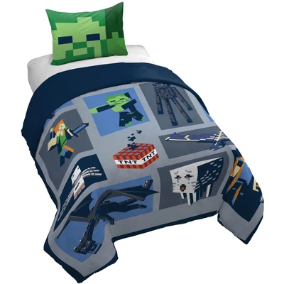 Saturday Park Minecraft Emblematic 100% Organic Cotton Duvet Cover & Sham Set 6 Saturday Park Minecraft Emblematic 100% Organic Cotton Duvet Cover & Sham Set - Image 6