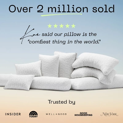 Coop Home Goods 20”x 54" Adjustable Memory Foam Body Pillow - GREENGUARD Gold Certified - Lulltra Washable Cover - White 8 Coop Home Goods 20”x 54" Adjustable Memory Foam Body Pillow - GREENGUARD Gold Certified - Lulltra Washable Cover - White - Image 8