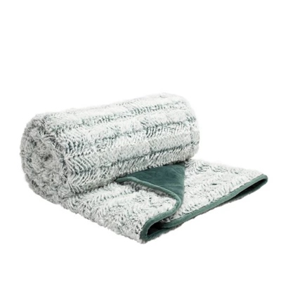 50"x60" Machine Washable Brushed Faux Fur To Mink Weighted Throw Blanket - Dream Theory 2 50"x60" Machine Washable Brushed Faux Fur To Mink Weighted Throw Blanket - Dream Theory - Image 2