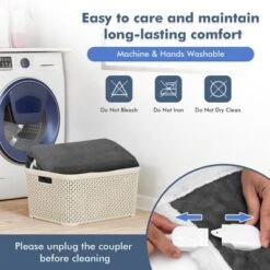 Tangkula 50" X 60" Heated Electric Reversible Flannel & Fleece Blanket Throw W/10 Heat Levels, 9 Hours Auto Shut-Off, Overheat Protection Gray -Bedding Sale Store GUEST 187780d5 e8aa 4c9f 9c55 0b583d3fd019