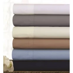 Cotton Percale Solid Sheet Set 300 Thread Count - Tribeca Living®