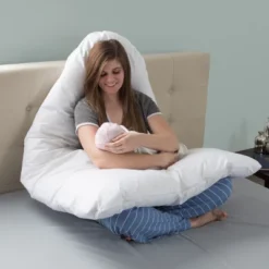 Hastings Home U-Shaped Full-Body Support Pregnancy Pillow With Zippered Cover - White, 60" X 38" -Bedding Sale Store GUEST 195448e3 e8ae 4e68 baad 1a56d5332e79