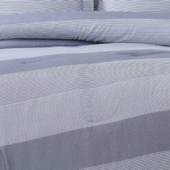 Multi Stripe Comforter Set Gray - Truly Soft