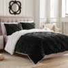 Sweet Home Collection Comforter Set 3 Piece Faux Shearling Pintuck Pinch Pleat Soft Luxurious Plush All Season Warm With Shams