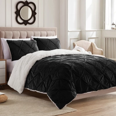 Sweet Home Collection Comforter Set 3 Piece Faux Shearling Pintuck Pinch Pleat Soft Luxurious Plush All Season Warm With Shams 1 Sweet Home Collection Comforter Set 3 Piece Faux Shearling Pintuck Pinch Pleat Soft Luxurious Plush All Season Warm With Shams