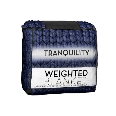 48"x72" 12lbs Chunky Knit Weighted Blanket - Tranquility 6 48"x72" 12lbs Chunky Knit Weighted Blanket - Tranquility - Image 6