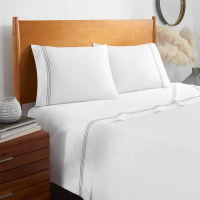 Embroidered Sateen Sheet Set - Standard Textile Home 1 Embroidered Sateen Sheet Set - Standard Textile Home