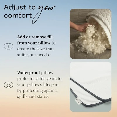 Coop Home Goods 20”x 54" Adjustable Memory Foam Body Pillow - GREENGUARD Gold Certified - Lulltra Washable Cover - White 6 Coop Home Goods 20”x 54" Adjustable Memory Foam Body Pillow - GREENGUARD Gold Certified - Lulltra Washable Cover - White - Image 6