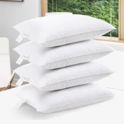 Cheer Collection Hypoallergenic Hollow Fiber Pillows - White (Set Of 4) -Bedding Sale Store GUEST 33ac5136 2952 4cd4 971f 4e313c8b393e