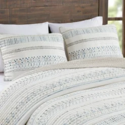 Madison Park 3pc Levi Reversible Printed Microfiber Seersucker Coverlet Set Taupe -Bedding Sale Store GUEST 372e8466 efb4 42fb aa79 60bf18638a0f