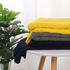 PiccoCasa 100% Cotton Knit Throw Blanket Soft Lightweight Decorative Knitted Blankets -Bedding Sale Store GUEST 373f4aea ad85 42d8 8bcc 82ccfb193e1e