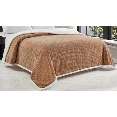 Jacquard Microplush Soft Premium Microplush Braided Blanket Taupe By Plazatex 4 Jacquard Microplush Soft Premium Microplush Braided Blanket Taupe By Plazatex - Image 4