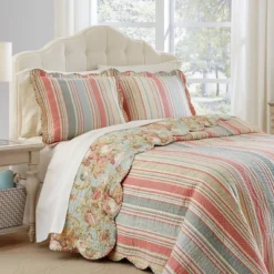 Floral Stripe Spring Bling Bedspread Set 3pc - Waverly® 9 Floral Stripe Spring Bling Bedspread Set 3pc - Waverly® -Bedding Sale Store GUEST 4d369df7 fe0c 4942 817f 79445894134b