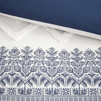 3pc Mila Cotton Comforter Set With Chenille Tufting - Ink+Ivy 4 3pc Mila Cotton Comforter Set With Chenille Tufting - Ink+Ivy - Image 4