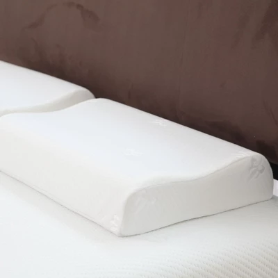 Fleming Supply Contour Comfort Gel Memory Foam Pillow - White 1 Fleming Supply Contour Comfort Gel Memory Foam Pillow - White