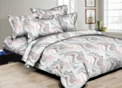 Better Bed Collection 300TC Modern Marble Duvet Set