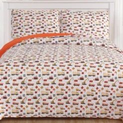 Sweet Home Collection | Kids Reversible Quilt & Sham Set