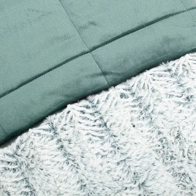 50"x60" Machine Washable Brushed Faux Fur To Mink Weighted Throw Blanket - Dream Theory 3 50"x60" Machine Washable Brushed Faux Fur To Mink Weighted Throw Blanket - Dream Theory - Image 3