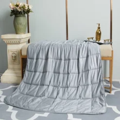 48"x72" 100% Cotton 20lbs Weighted Blanket Silver Gray - Pur Serenity -Bedding Sale Store GUEST 5d5f8299 5845 4036 8805 2a97240222c4