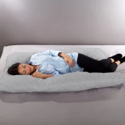 Full Body Pillow Cover- U-Shaped 100% Cotton Jersey Replacement Pillowcase With Zipper- Fits Maternity/Body Pillows Up To 58Â” By Lavish Home (Gray) -Bedding Sale Store GUEST 5d6cf9b1 ca9d 4e70 9d78 dafb7f42e7a1