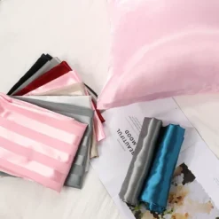 2 Pcs King 20"x36" Silk Satin Soft Pillowcase Black - PiccoCasa -Bedding Sale Store GUEST 5fbde8d5 952a 4b96 bc7d 6236172a3fe5