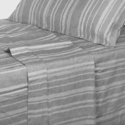 Twin Printed Pattern Peached Cotton Percale Melange Sheet Set Regency - Macaron -Bedding Sale Store GUEST 5fea41c3 a4b6 462b a554 7a2d700b12c4