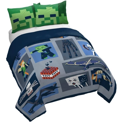Saturday Park Minecraft Emblematic 100% Organic Cotton Duvet Cover & Sham Set 7 Saturday Park Minecraft Emblematic 100% Organic Cotton Duvet Cover & Sham Set - Image 7