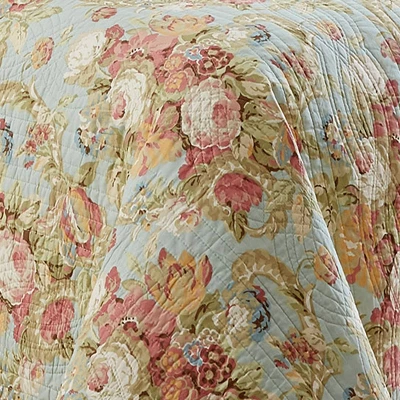 Floral Stripe Spring Bling Bedspread Set 3pc - Waverly® 2 Floral Stripe Spring Bling Bedspread Set 3pc - Waverly® - Image 2