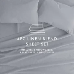 Linen Blend Premium Luxury Solid 4PC Bed Sheets Set - Becky Cameron -Bedding Sale Store GUEST 6680469a 653c 4105 a354 14d8da148f49