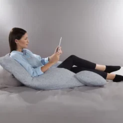 Full Body Pillow Cover- U-Shaped 100% Cotton Jersey Replacement Pillowcase With Zipper- Fits Maternity/Body Pillows Up To 58Â” By Lavish Home (Gray) -Bedding Sale Store GUEST 681146f5 103c 4b8a 9b74 f887ef266ffc