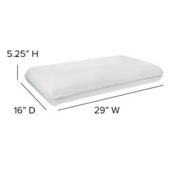 Merrick Lane Queen Size Ventilated Memory Foam Bed Pillow - Cool Gel Infused Memory Foam Pillow For Sleeping -Bedding Sale Store GUEST 6b278530 9cb0 4f7d 9708 fa0f5012b129