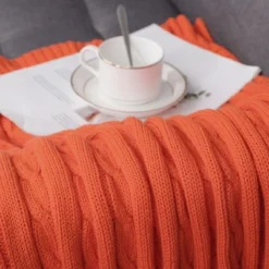 PiccoCasa Soft 100% Cotton Knitted Lightweight Cable Bed Home Decorative Blanket 11 PiccoCasa Soft 100% Cotton Knitted Lightweight Cable Bed Home Decorative Blanket -Bedding Sale Store GUEST 6f52aa45 0c14 43e4 a6a8 4ce5b3f73743