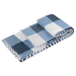 PiccoCasa Flannel Pom-Pom Tartan Checkered Fleece Throw Blanket 1Pc -Bedding Sale Store GUEST 70df7bc1 b92b 4f03 8209 9c879cb19b39