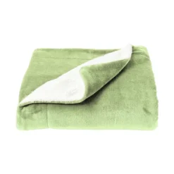 Poly Fleece - Oversized Plush Woven Polyester Fleece Solid Color Throw - Breathable By Hastings Home (Aloe Green And White) -Bedding Sale Store GUEST 71c0ab49 20a2 46b4 9a0f 6e5ca373ae11