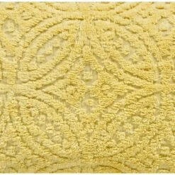 Wedding Ring Collection 100% Cotton Tufted Unique Luxurious Loop Design Sham Yellow - Better Trends