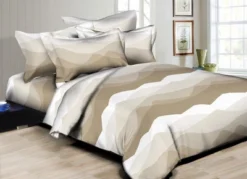 Better Bed Collection 300TC Valleys & Hills Taupe Duvet Set