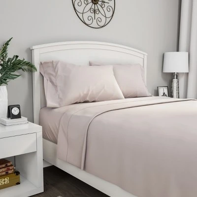 Hastings Home Full Size Brushed Microfiber 4 Piece Bed Sheet And Linen Set With Stain Resistant Fitted And Flat Sheets - Beige 1 Hastings Home Full Size Brushed Microfiber 4 Piece Bed Sheet And Linen Set With Stain Resistant Fitted And Flat Sheets - Beige