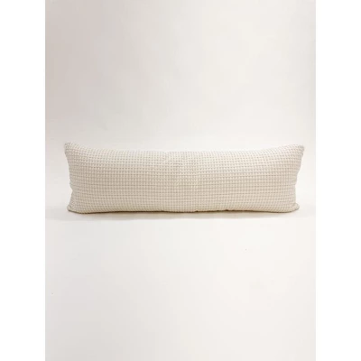 14x40 Down Cotton Waffle Weave Pillow - Anaya 3 14x40 Down Cotton Waffle Weave Pillow - Anaya - Image 3