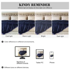 1 Pc Queen Microfiber Flannel Fleece Bed Blankets Navy Blue - PiccoCasa -Bedding Sale Store GUEST 80c717c3 ef13 4310 af62 c4b74cf78b96