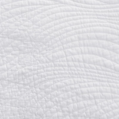 C&F Home 26" X 26" Tranquil Waves White Euro Sham 3 C&F Home 26" X 26" Tranquil Waves White Euro Sham - Image 3
