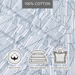 City Scene All Cotton Percale Weave - Light Cool Feel - Sheet Collection