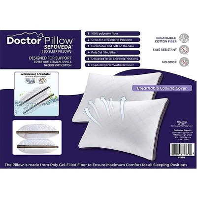 Dr Pillow Sepoveda Bed Sleep 2 PACK Pillow 3 Dr Pillow Sepoveda Bed Sleep 2 PACK Pillow - Image 3