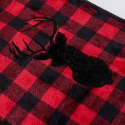 48" X 72" 15lbs Reversible Velvet Sherpa Weighted Bed Blanket Buffalo Plaid Deer - Rejuve -Bedding Sale Store GUEST 9144fdf5 204a 4442 9354 fc968ec313f9